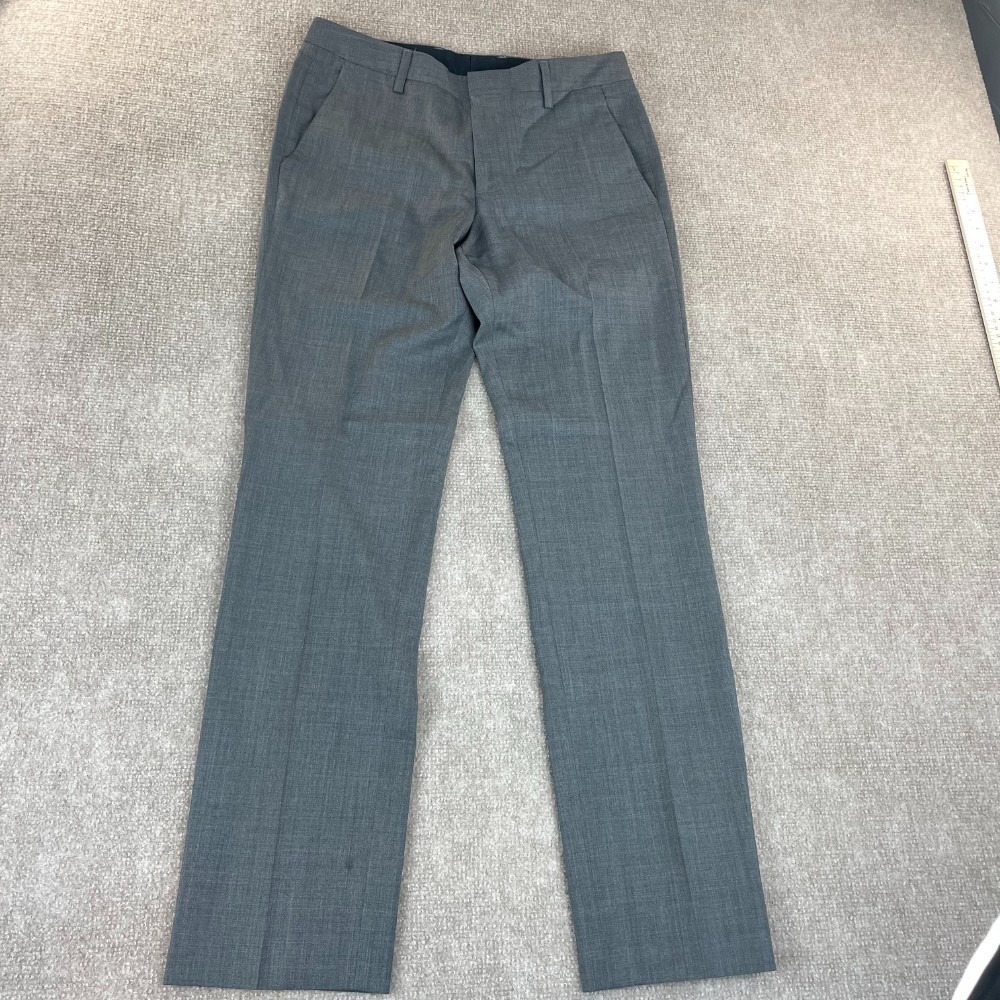 Bonobos Dress Pants Men 29 Light Gray Wool Slim Straight Leg Business Low Rise